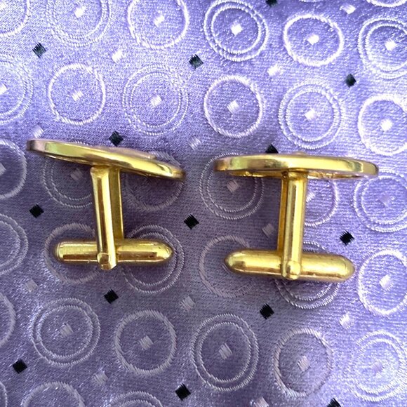 Swank Gold Tone Golf Themed Cufflinks & Tie Clip Set - Picture 4 of 5